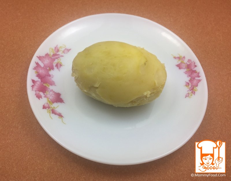 boiled and peeled potato