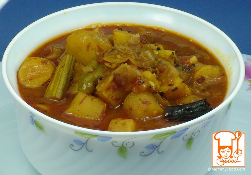 Sweet Potato Indian Recipes - Chilakada Dumpa Pulusu - Andhra Dishes